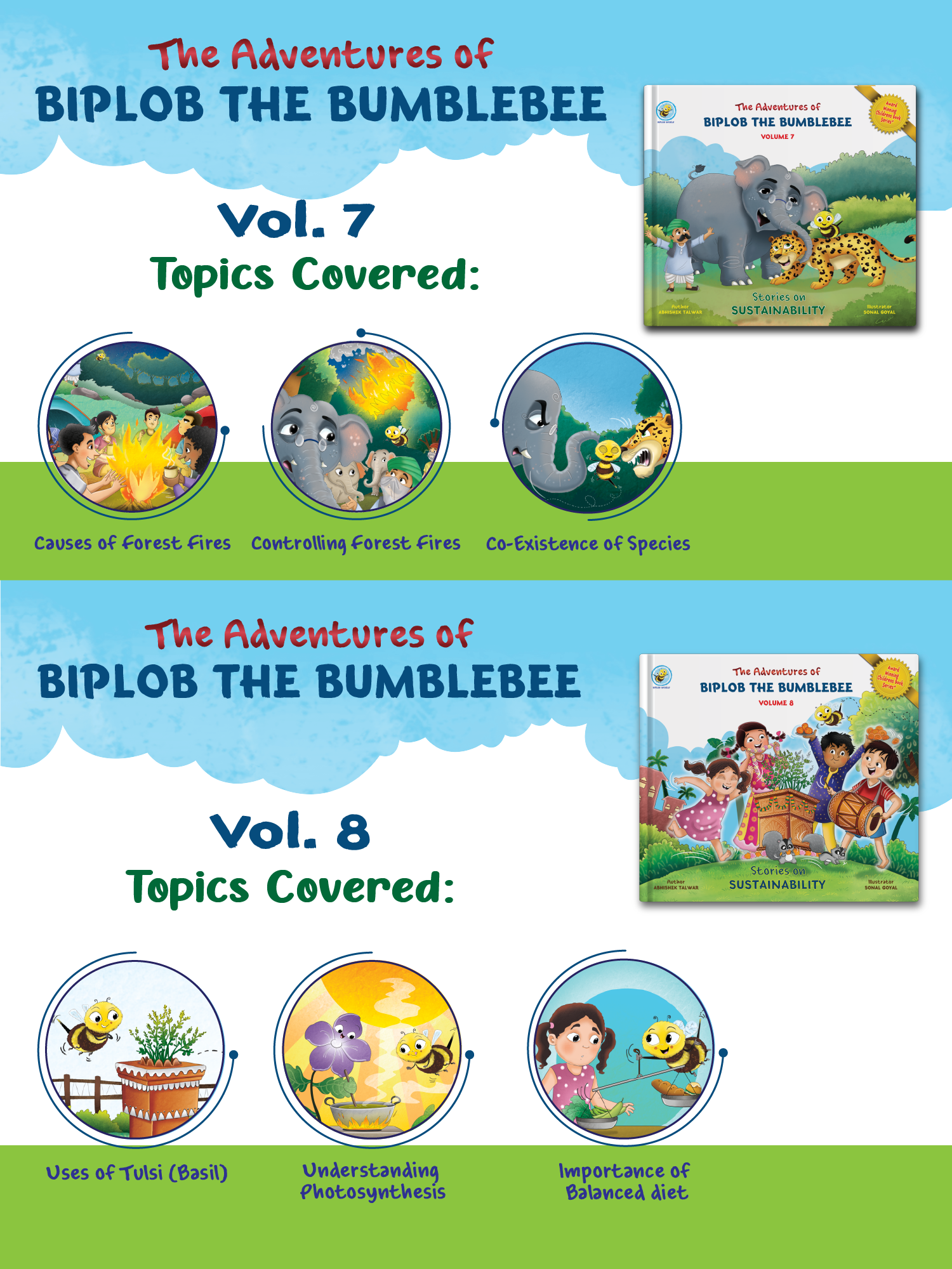 COMBO3: Adventures of Biplob the Bumblebee - Volume 7 to 10