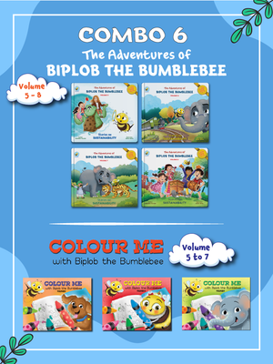 COMBO6: Biplob storybook 5 to 8 + Colouring book 5 to 7