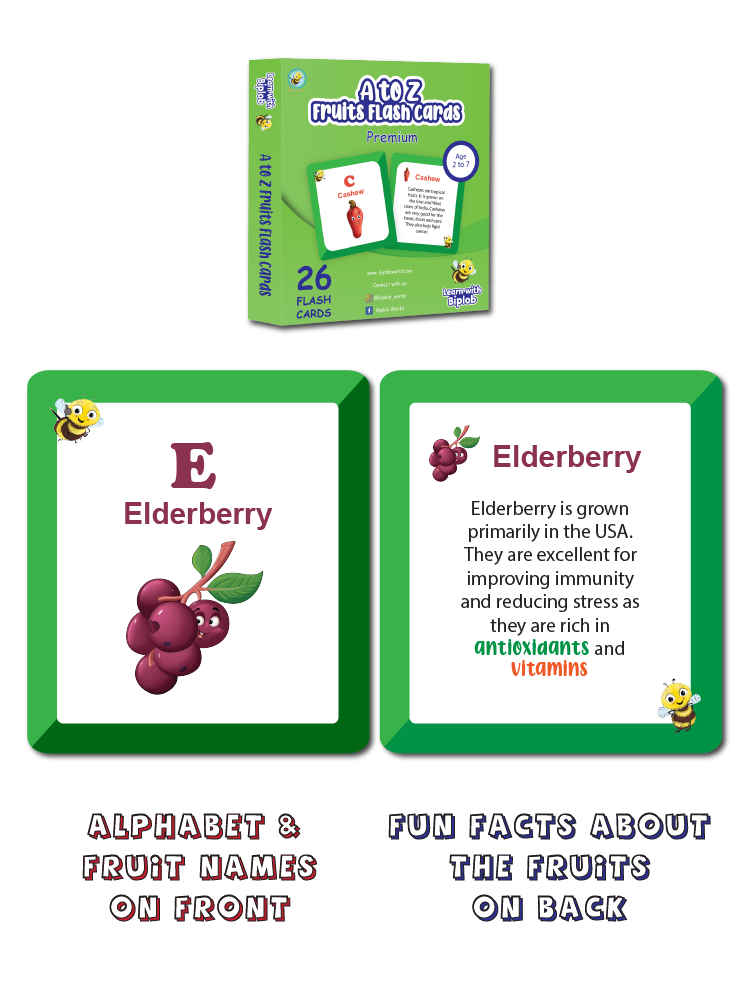 Premium A to Z Fruits (Age 2 to 7) - Biplobworld