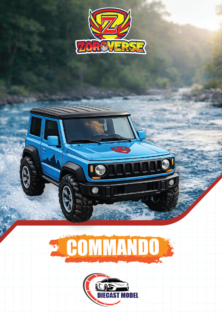 Zoro Verse COMMANDO Diecast Car – Offroad Adventure Metal Toy Car