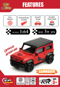 Zoro Verse COMMANDO Diecast Car – Offroad Adventure Metal Toy Car