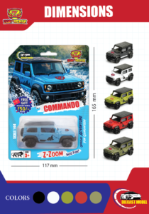Zoro Verse COMMANDO Diecast Car – Offroad Adventure Metal Toy Car
