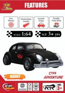 Zoro Verse BUDDY Diecast Car – 1:64 Cool Adventure Metal Toy Car