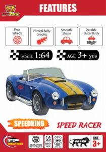 Zoro Verse SPEEDKING Diecast Car – 1:64 Speed Racer Metal Toy Car