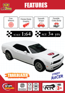 Zoro Verse TRAILBLAZER Diecast Car – Street Racer Metal Toy Car