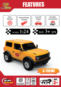 Zoro Verse X-TREME Diecast Car – 1:24 Off Road Metal Toy Vehicle