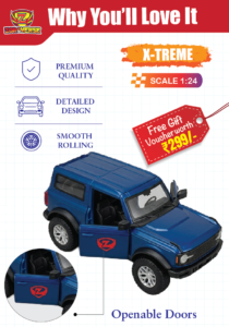 Zoro Verse X-TREME Diecast Car – 1:24 Off Road Metal Toy Vehicle