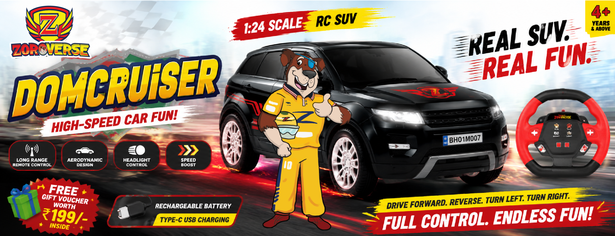 ZoroVerse DOMCRUISER Remote Control Car Toy