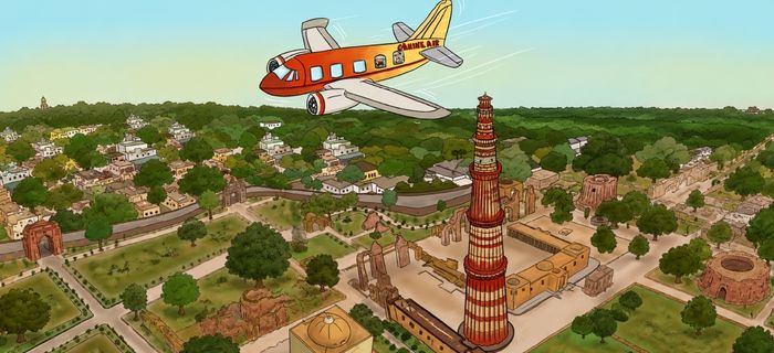 Qutb Minar in Delhi representing the historical mystery surrounding its origins and observatory theory